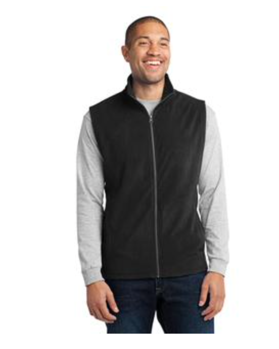 Men's  Port Authority Micro-fleece Vest in Black Main Image